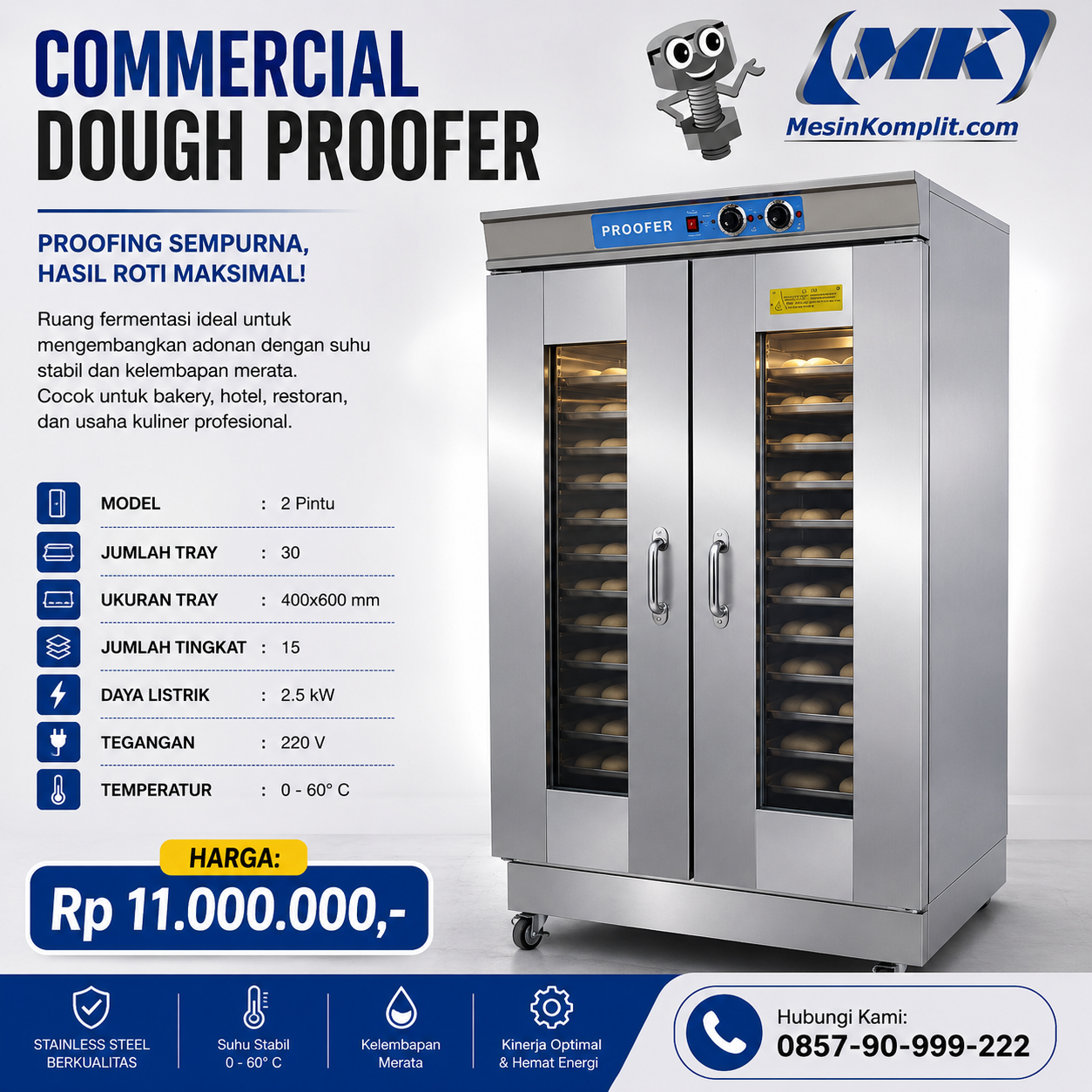 Mesin Proofer 2 Pint...